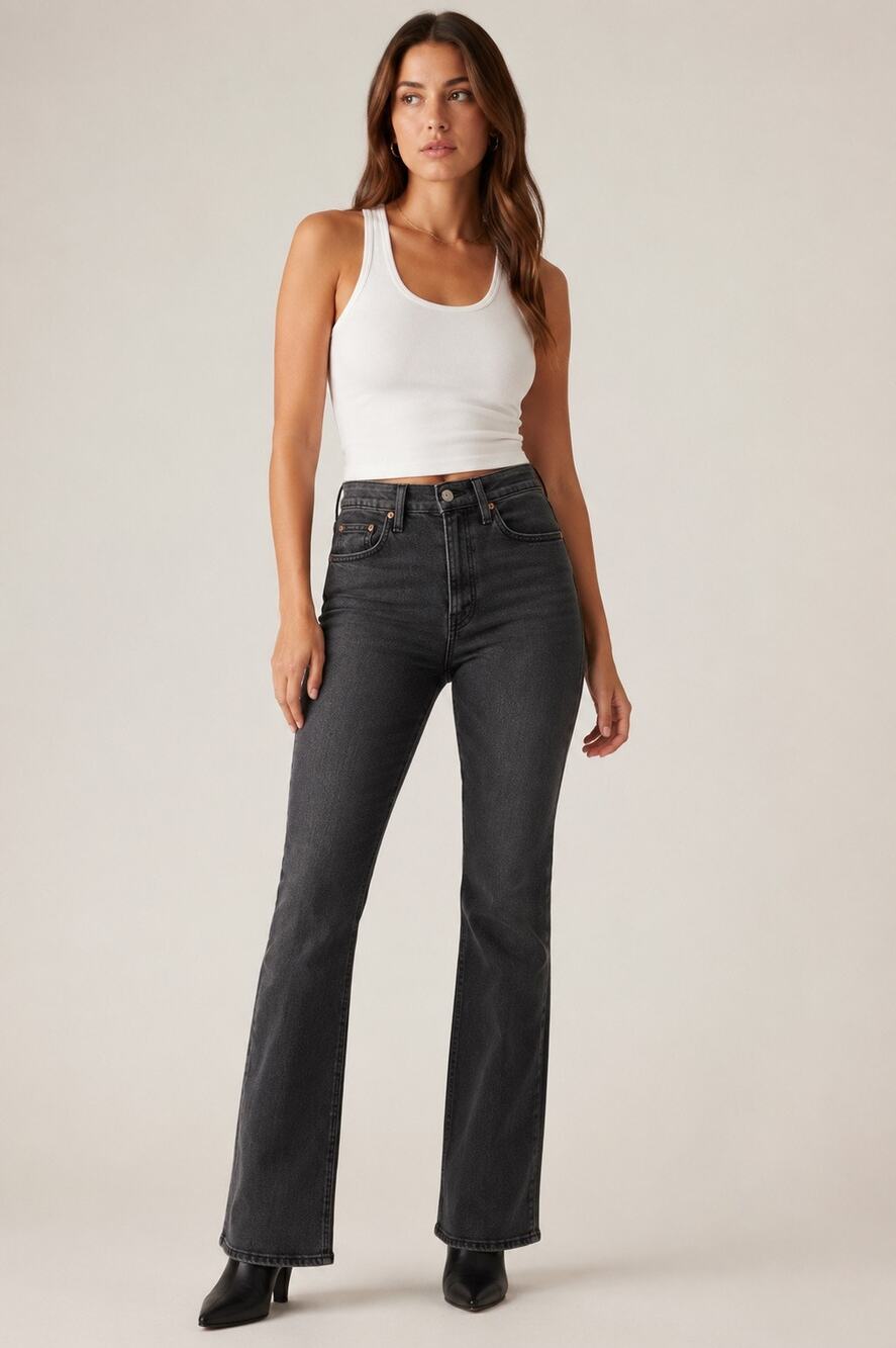 Levi’s Ribcage Bootcut Jeans Women’s W32 L33 Faded Black High Rise